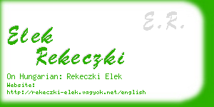 elek rekeczki business card